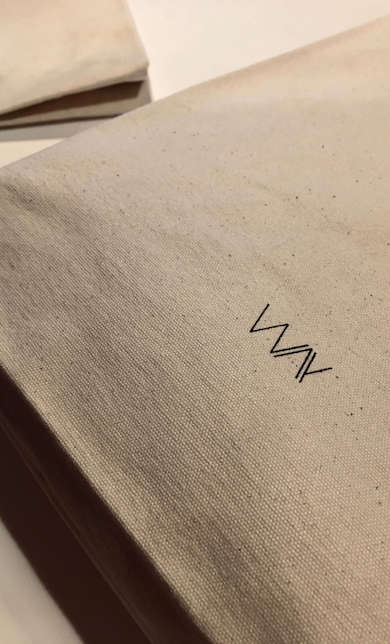 WAY logo beach towel bag in organic cotton