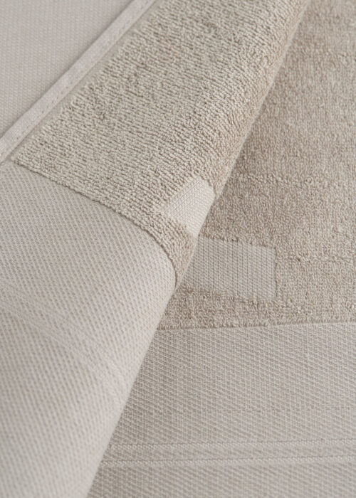 Grey WAY beach towel terry cotton detail close-up