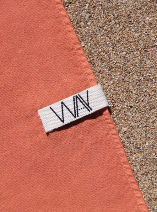 Red WAY Beach towel with hook detail