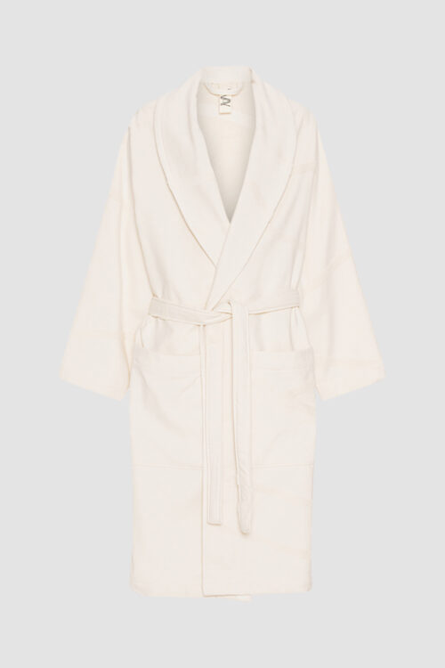 Slimfit bathrobe from WAY in Shell cream white