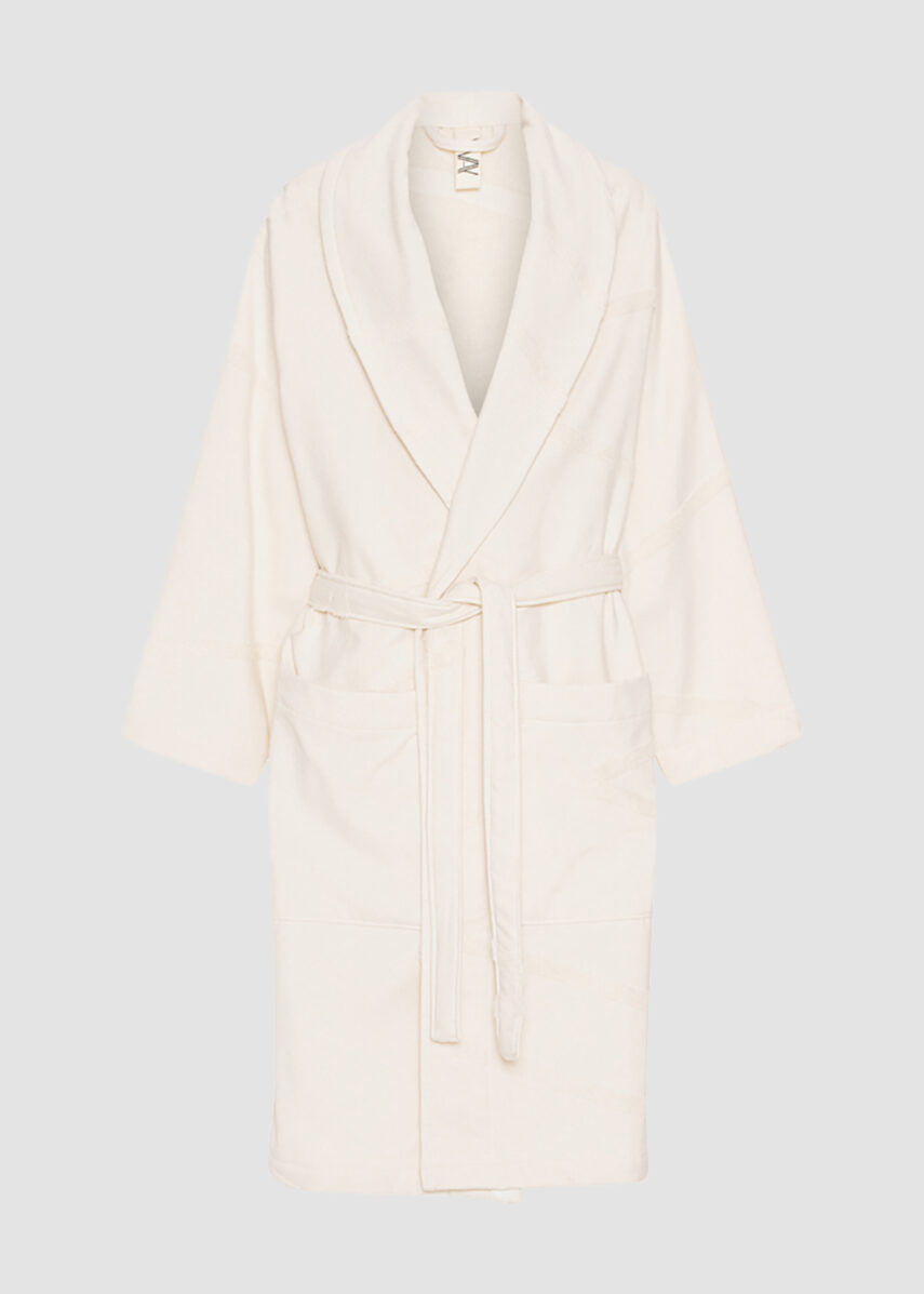 Slimfit bathrobe from WAY in Shell cream white