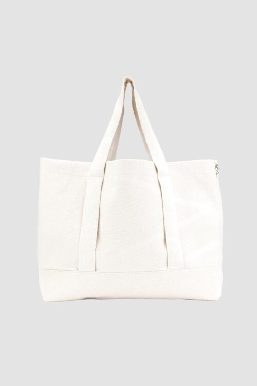 Maxi beach bag in cream white