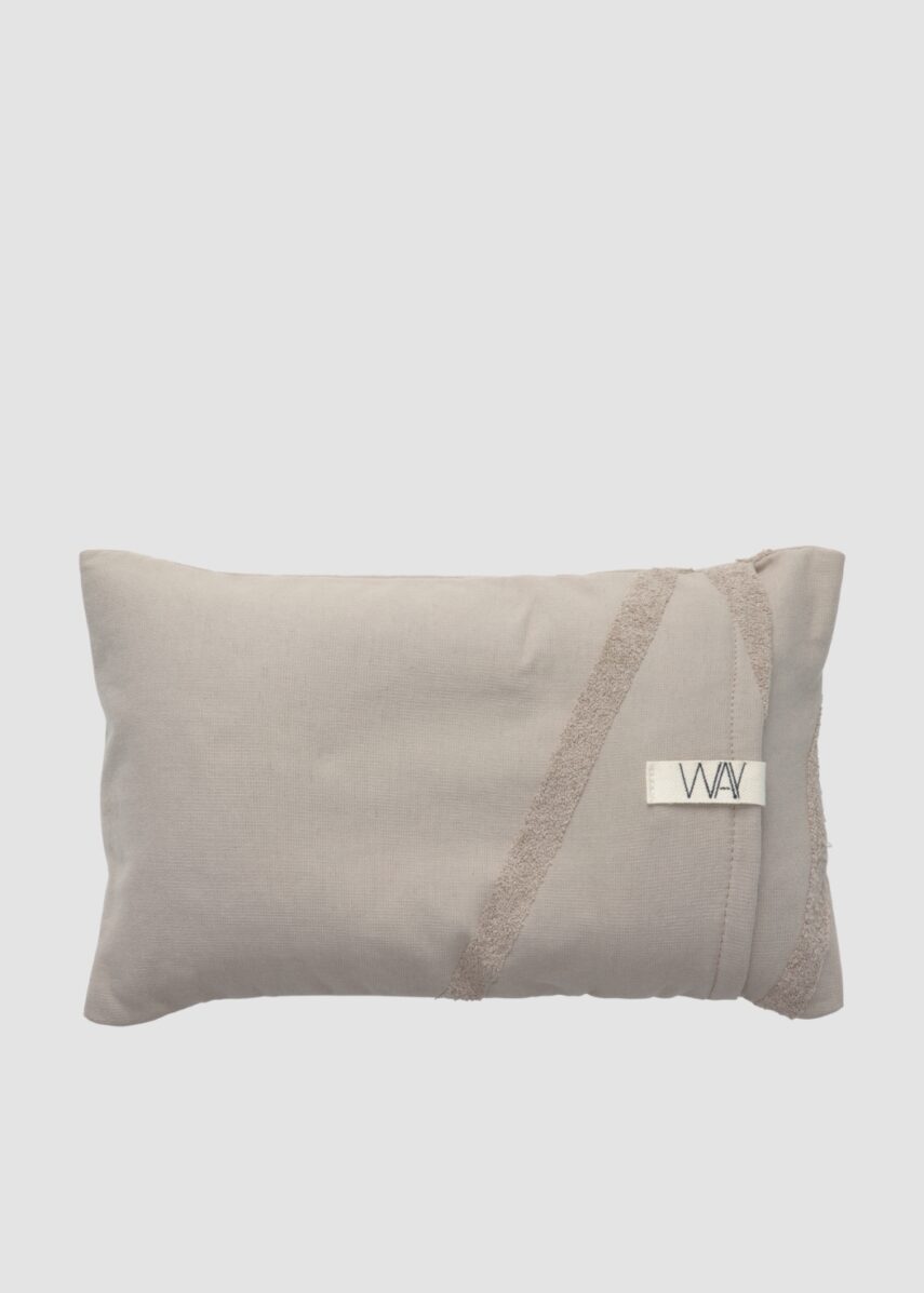 WAY inflatable travel pillow for the beach in STONE colour